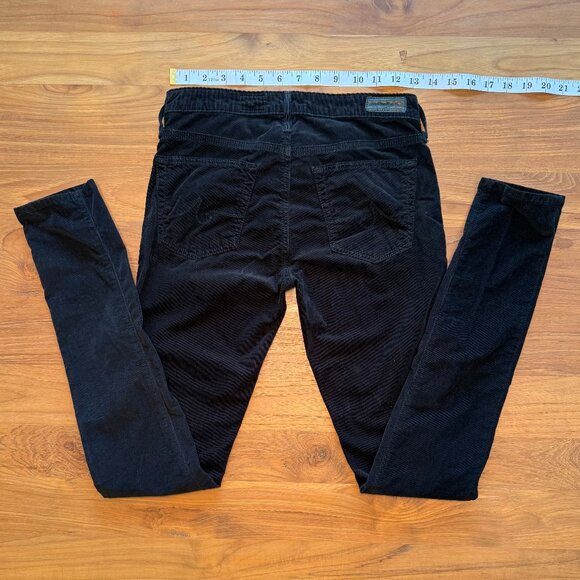 AG‎ Adriano Goldschmied The Legging Super Skinny Pants Black Courdoroy Size 26R - Picture 2 of 8